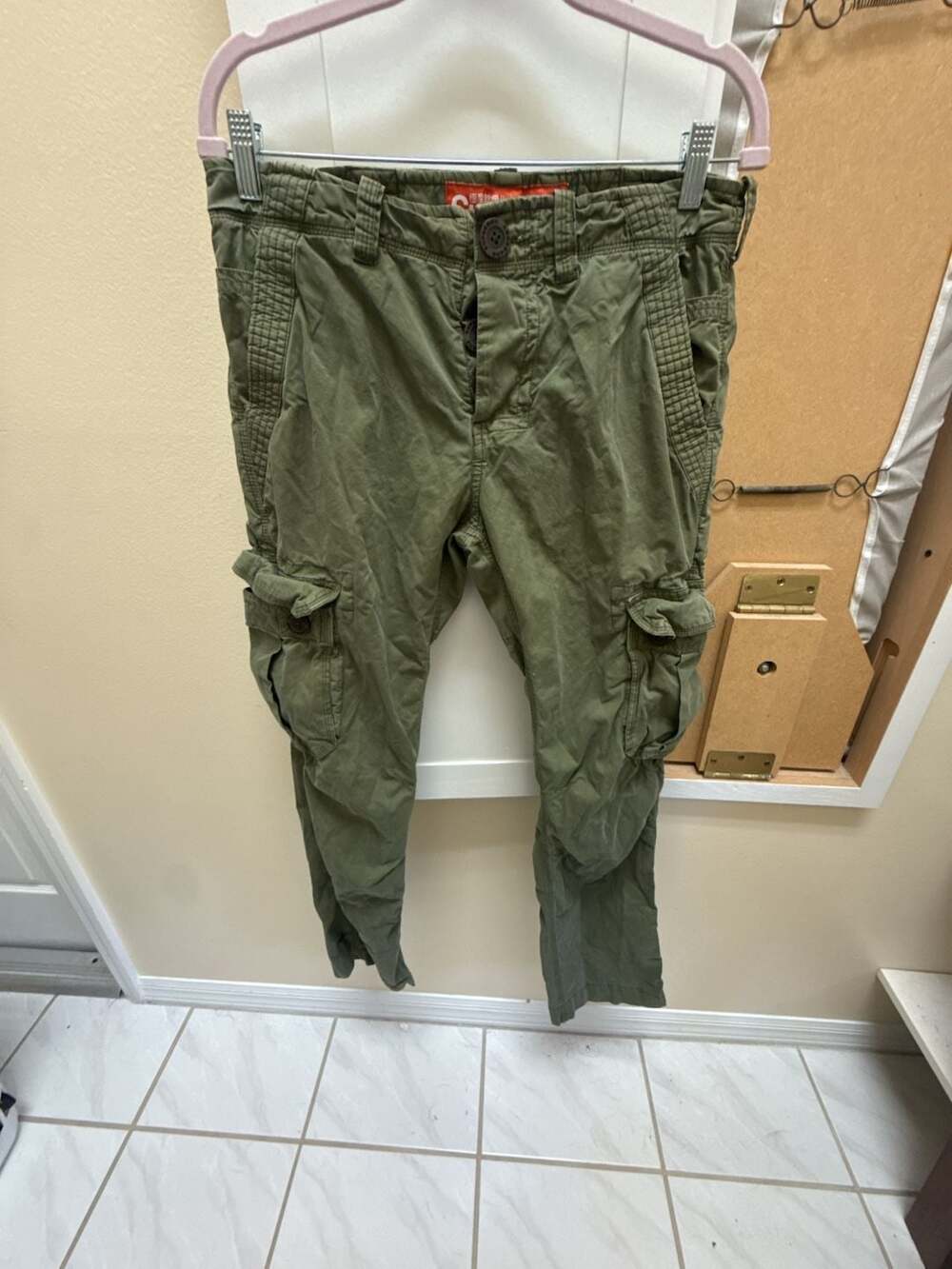 Superdry Men's Olive Green Cargo Pants Size S